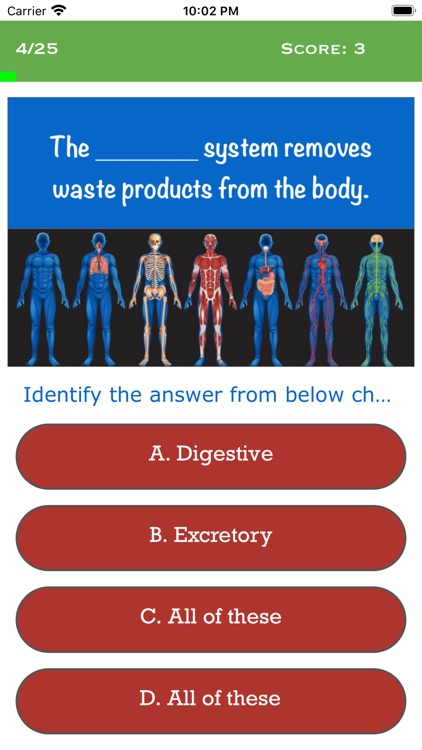 Human Body Systems Quiz