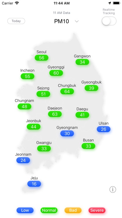 PM10 Tracker (미세먼지알림이) screenshot-0