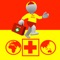 The First Aid Translator allows the first responder to a first aid situation to select from 11 languages and provides 39 typical first aid questions