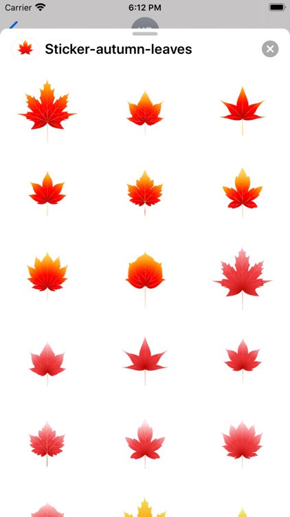 Sticker autumn leaves