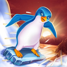 Penguin Snow Surfing