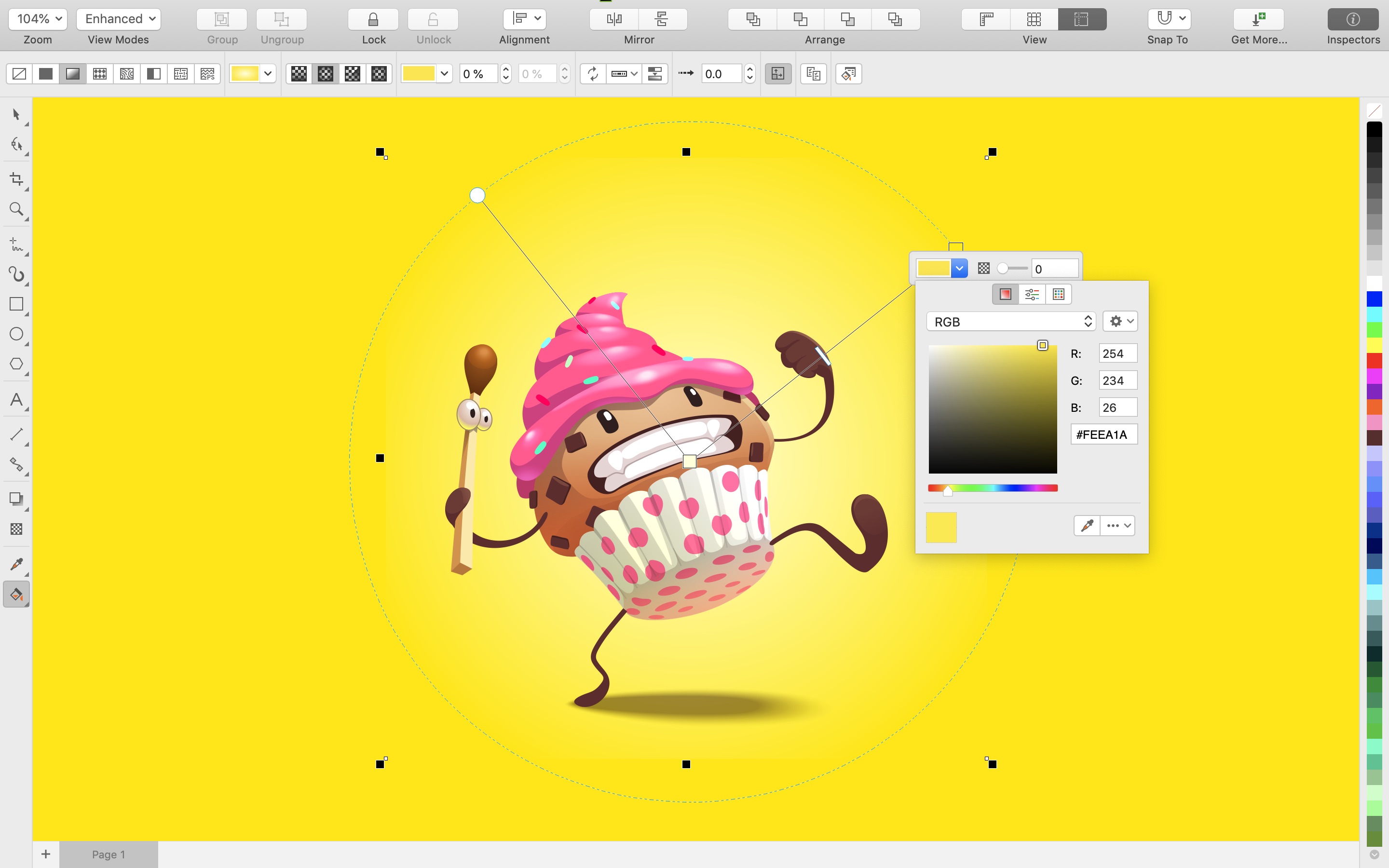 Screenshot do app CorelDRAW