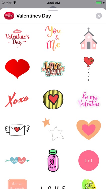 Valentines Day Stickers Pack