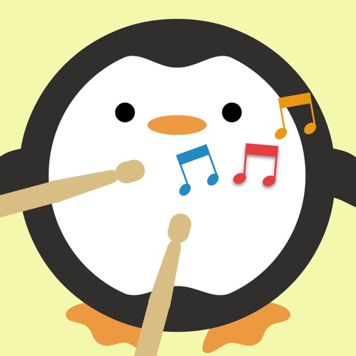 Penguin Drums Icon