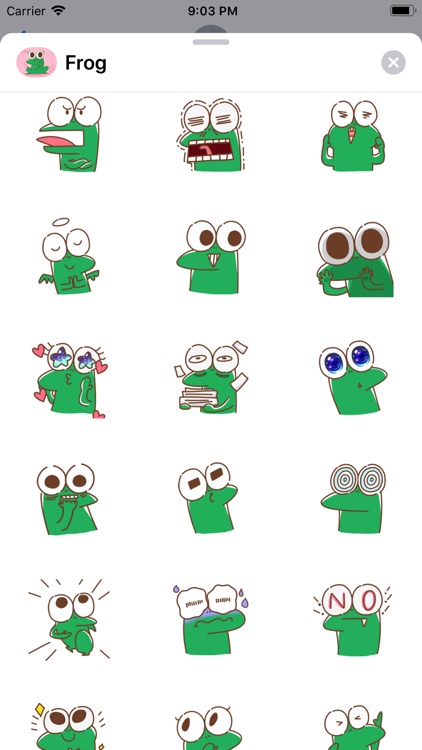 Funny Frog Animated Stickers