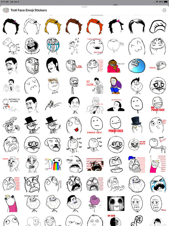 Télécharger Troll Face Emoji Stickers pour iPhone / iPad sur l'App ...