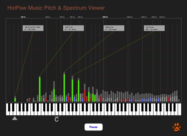 Music Pitch Spectrum