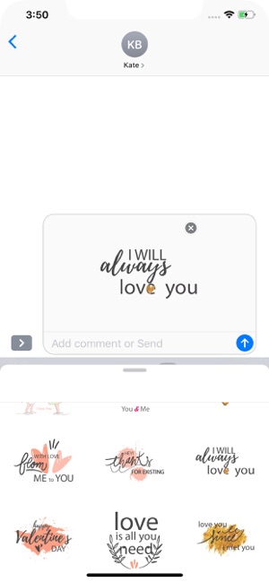 Cute Love Text Stickers Pack(圖8)-速報App