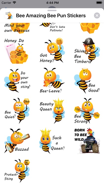 Bee Amazing Bee Pun Stickers screenshot-5