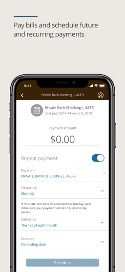 J.P. Morgan Mobile® app screenshot