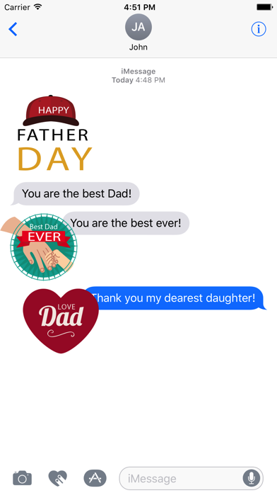 How to cancel & delete Happy Father's Day Sticker from iphone & ipad 3