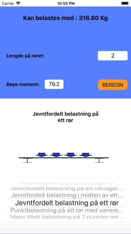 Stillas kalkulator Del 1 Rør