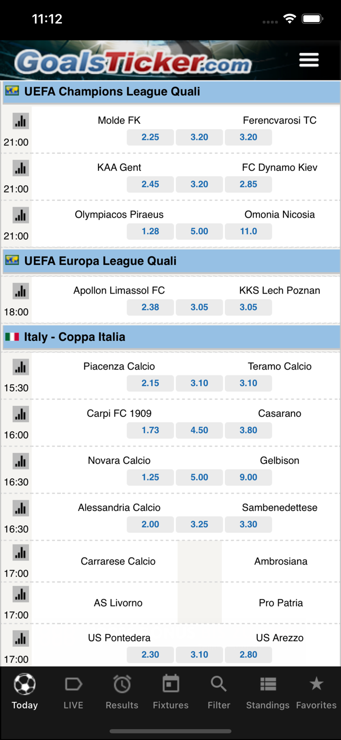 GoalsTicker Livescore