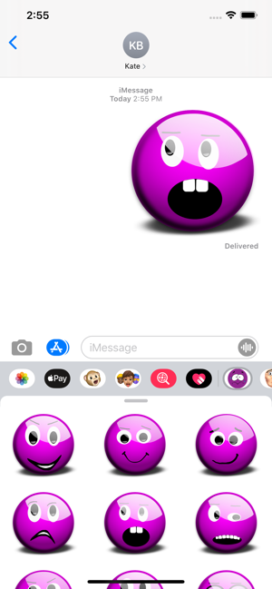 Purple Emojis - Stickers