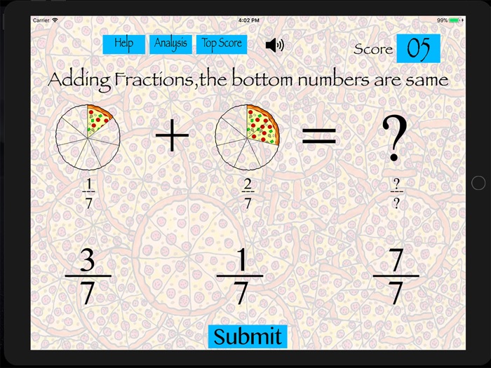 Fractions Addition