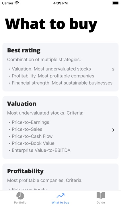 Kappa: Stocks screener