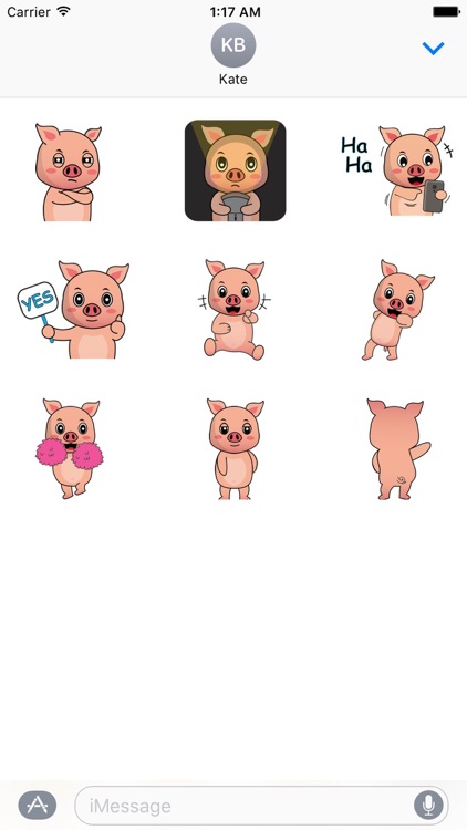 A Lazy Pig Animated Stickers