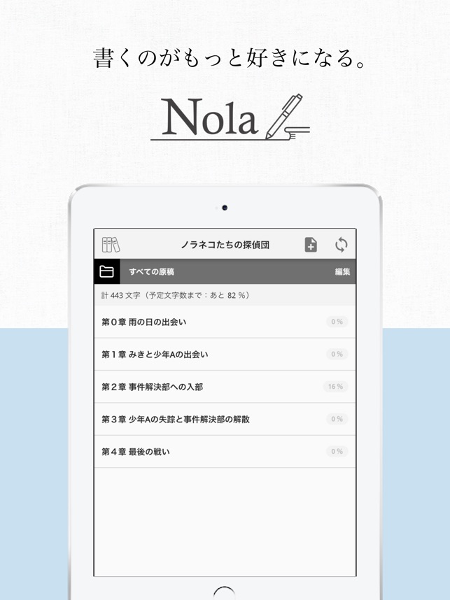 Nola 小説を書く人のための執筆エディタツール をapp Storeで