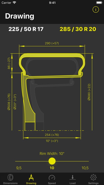 Tyre Dimensions screenshot-3