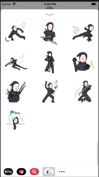Fighting Ninja Stickers screenshot 3