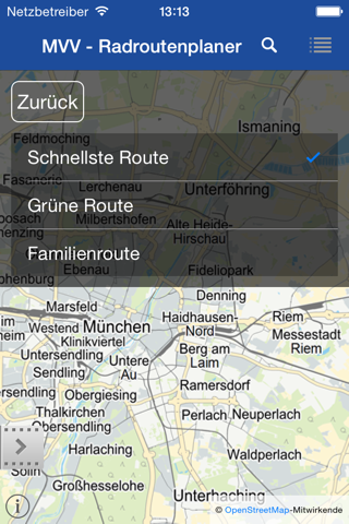 MVV - Radroutenplaner screenshot 2