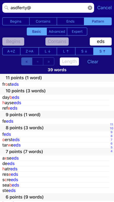 Lexica for Scrabble Pro screenshot1