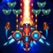 Space Legend is a fixed shooter in which the player moves a laser cannon horizontally across the bottom of the screen and fires at aliens overhead