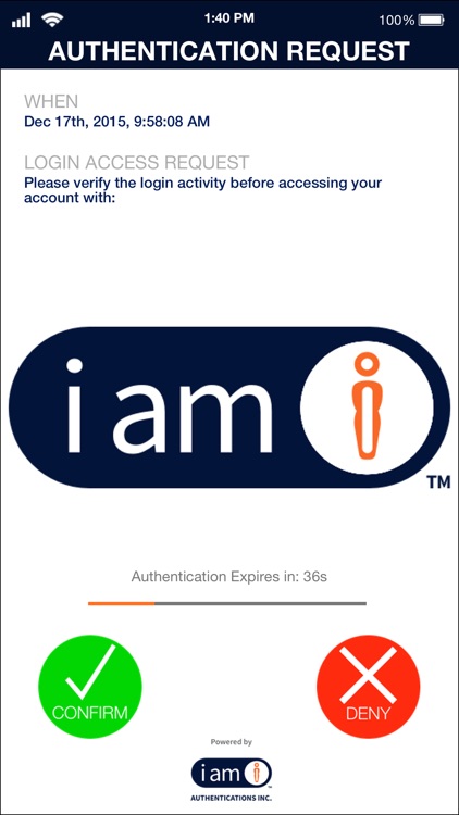 IAmI Authentication - Admin