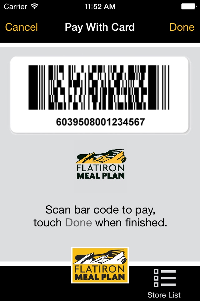 Flatiron Meal Plan Payment screenshot 2