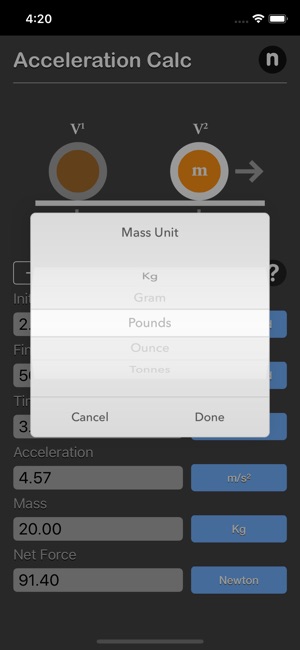 Acceleration Calculator Plus(圖9)-速報App