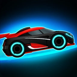 Neon Rider Drives Sports Car