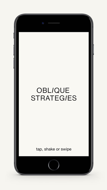 Oblique Strategies SE screenshot-0