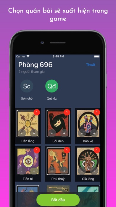 Chia bài ma sói 1.0 IOS -