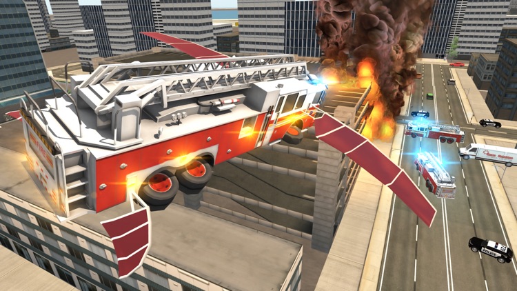 Fire Truck Flying Car screenshot-5