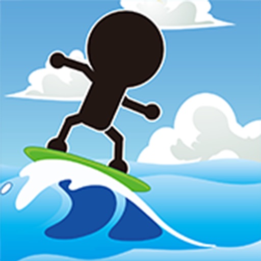 棒人間がサーフィン icon