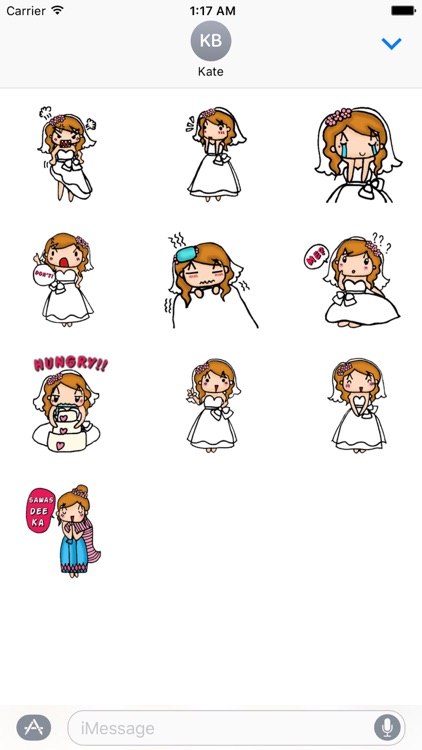 A Bride In Her Wedding Sticker