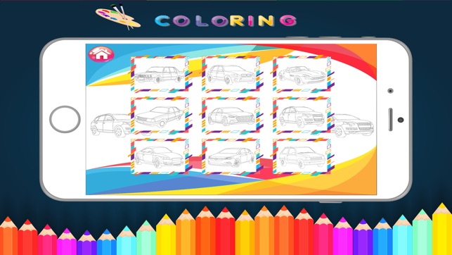 Cars coloring book - kids Game(圖2)-速報App