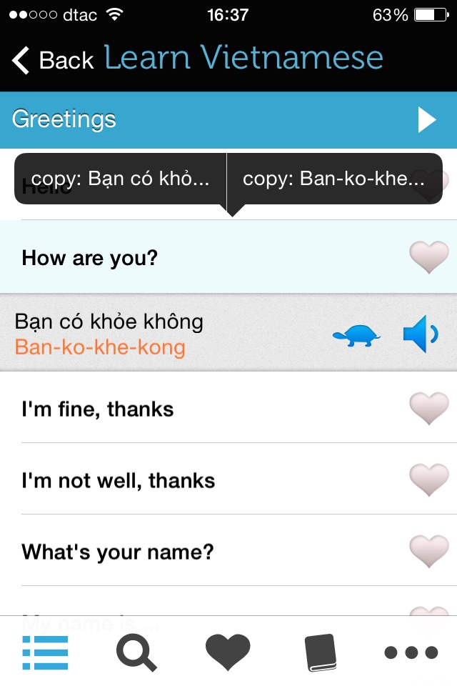 Learn Vietnamese - Phrasebook screenshot 2