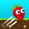 Help the little strawberry to avoid obstacles and go farther into the forest