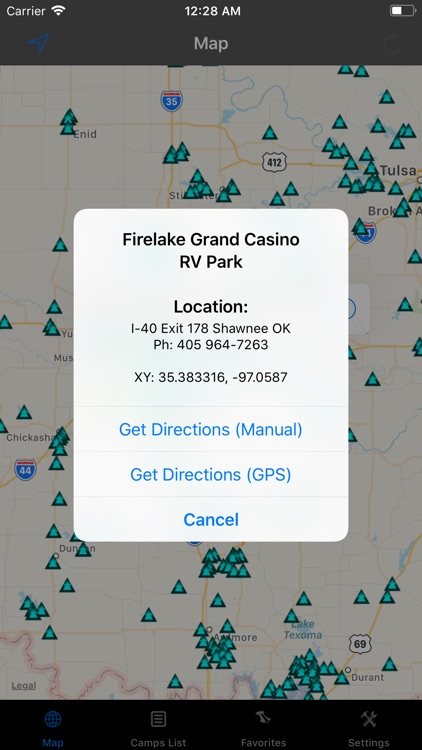 Oklahoma – Camping & RV spots