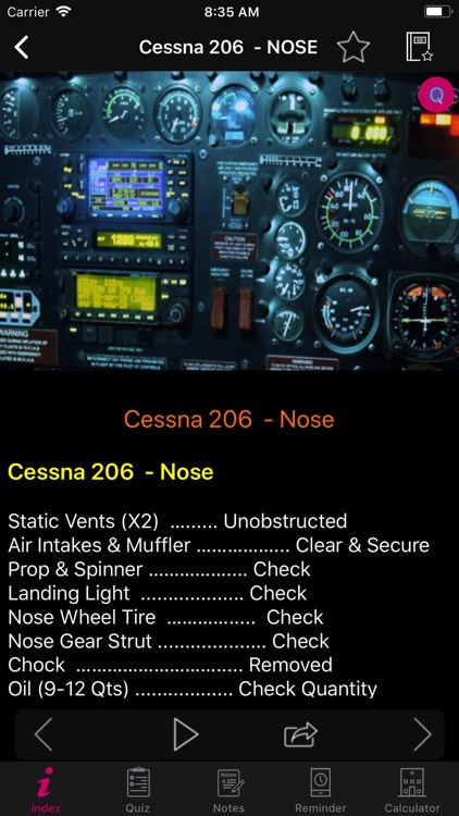 Cessna 206 Preflight Checklist