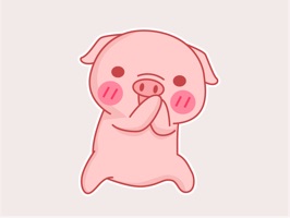 Mini Pig Animated Stickers