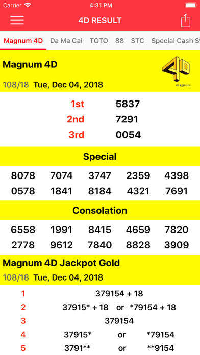 4d result today malaysia live singapore