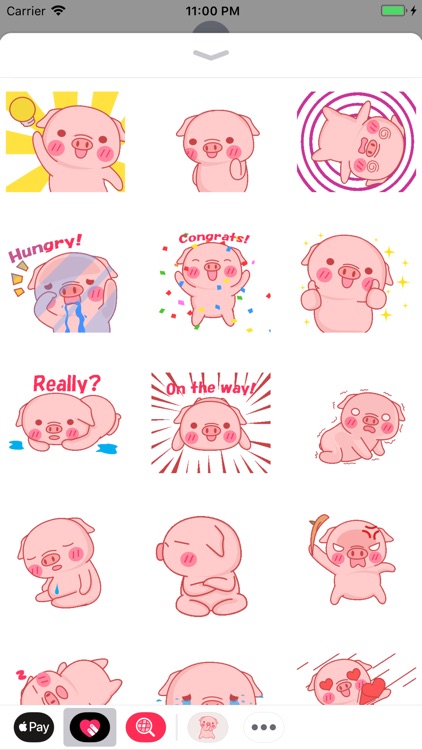 Mini Pig Animated Stickers