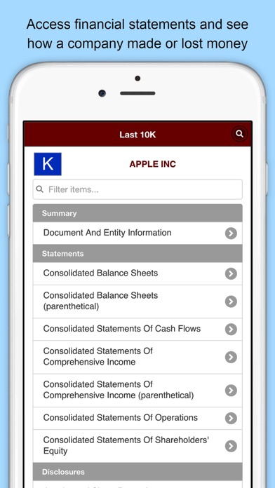 How to cancel & delete Last 10K: Company SEC Filings from iphone & ipad 1