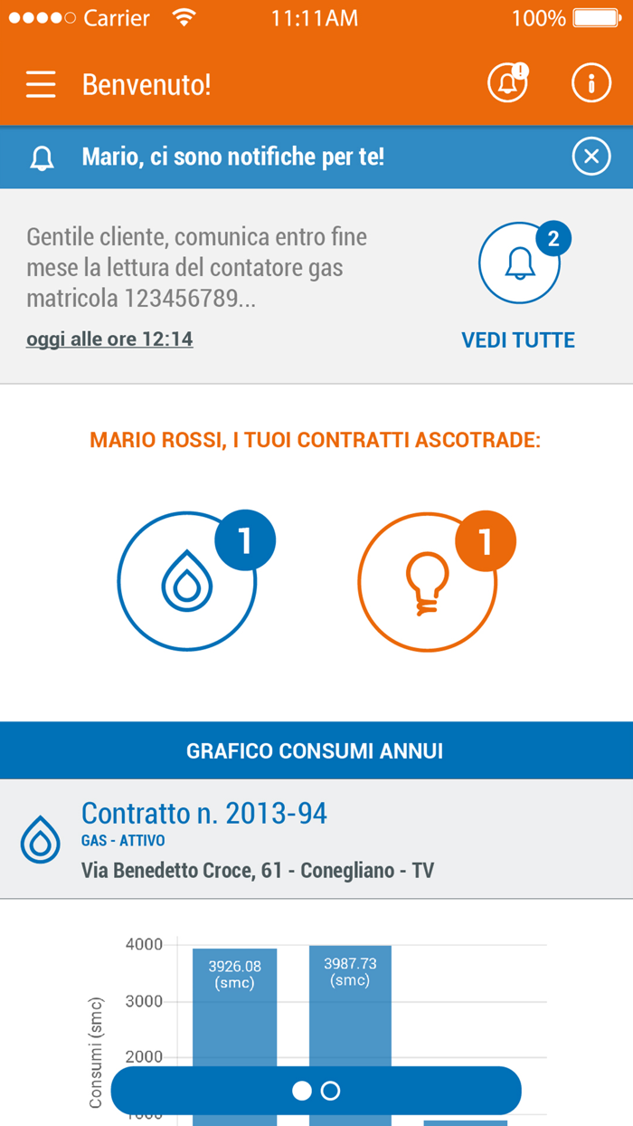 AscopiaveEnergie App gas luce