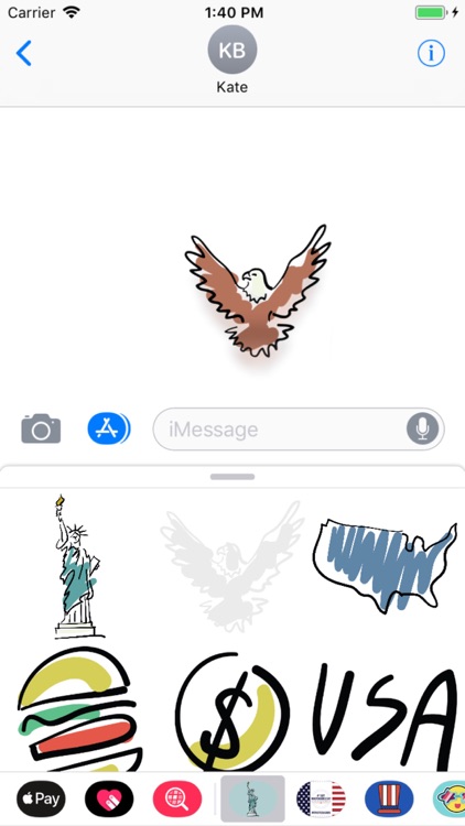 USA Doodles Stickers
