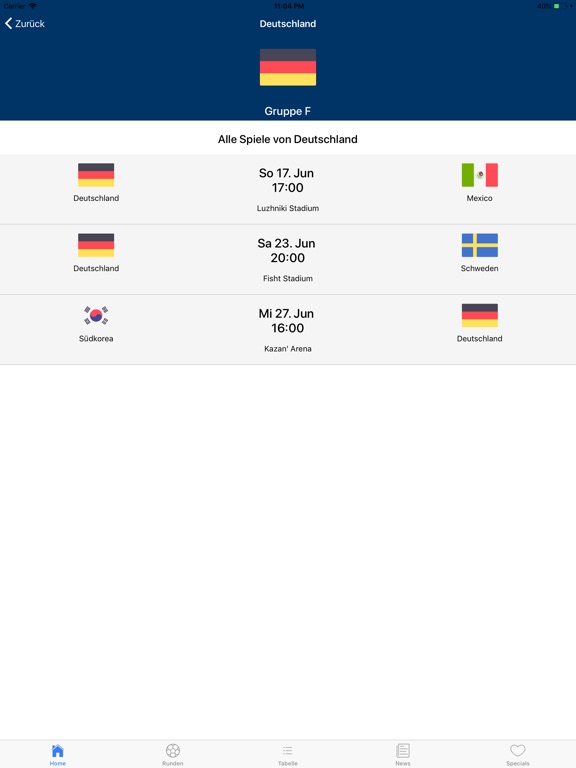 WM Plan - Die WM Spielplan App Screenshots