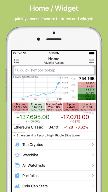 Crypto Master realtime tracker
