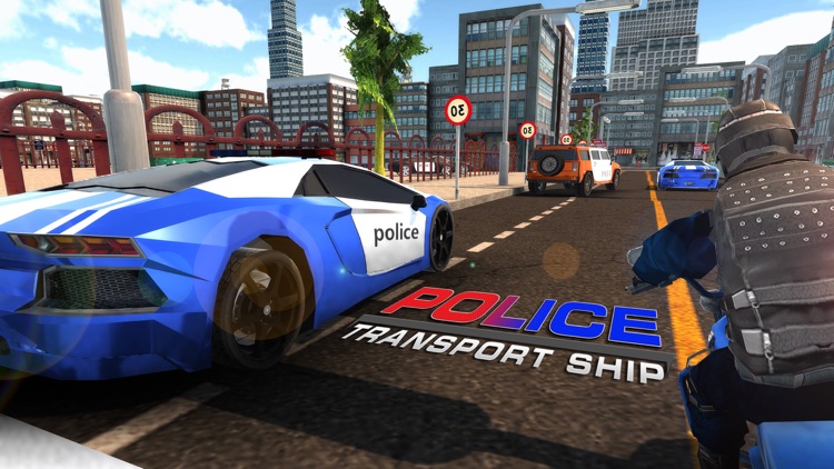 Police Car Transport Ship Game screenshot-6